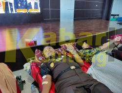 Aksi Sosial Donor Darah Turut Meriahkan Peringatan Hari Bhakti Adhyaksa Ke-62 di Sulteng