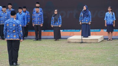 Wakil Wali Kota Palu Reny A Lamadjido saat memimpin upacara peringatan Hari Kebangkitan Nasional. Foto: istimewa