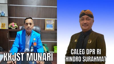 Wakil Ketua KKJST (Munari) kiri dan Caleg DPR RI Dapil SUlteng (Hindro Surahmat) kanan