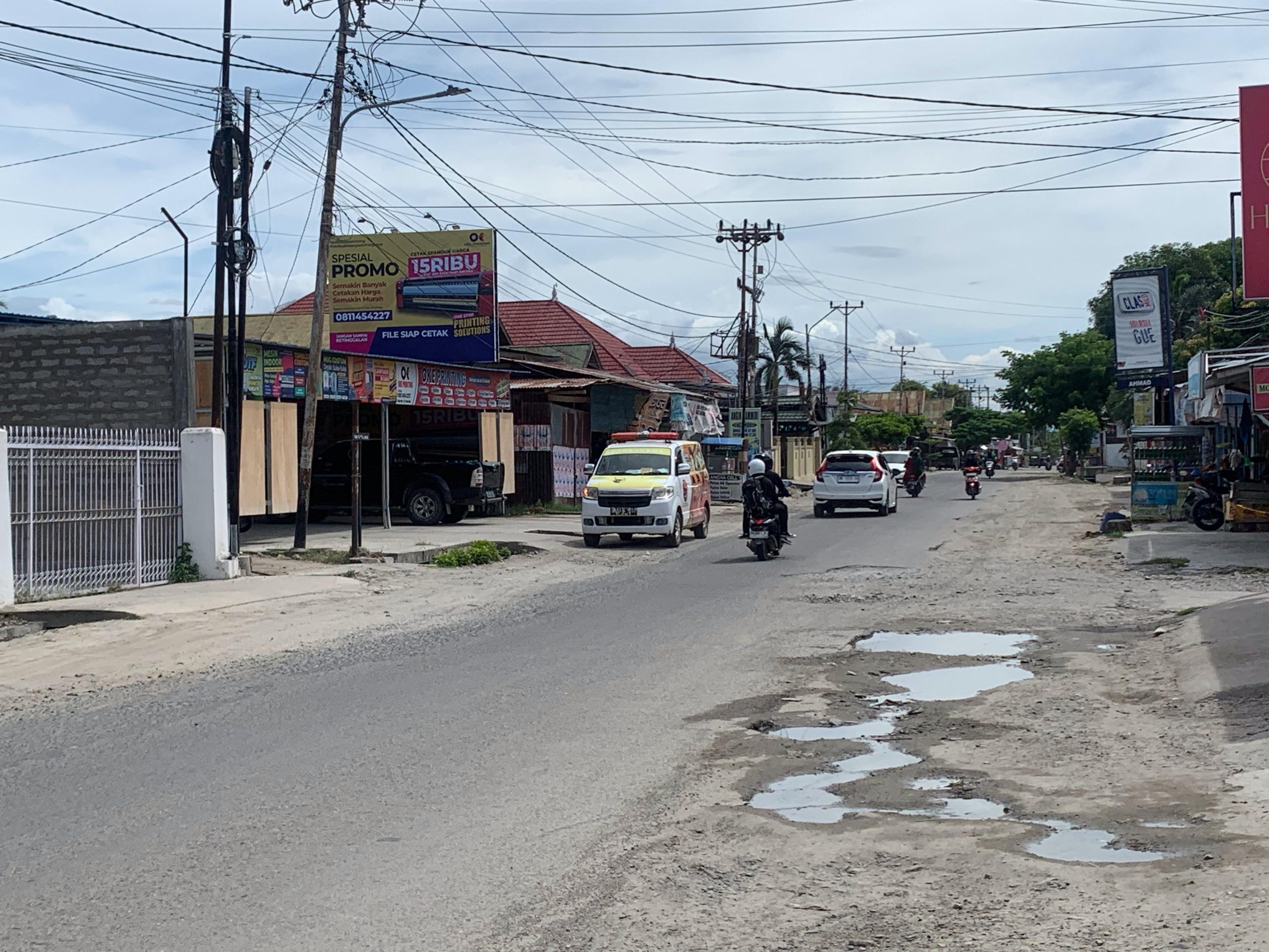 Kondisi jalan rusak tepatnya Jalan Garuda Kota Palu (DM/KS)