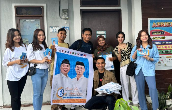 Kampanyekan Program Pasangan BerAmal, Relawan Banuata Bersama Influencer Turun Door to Door