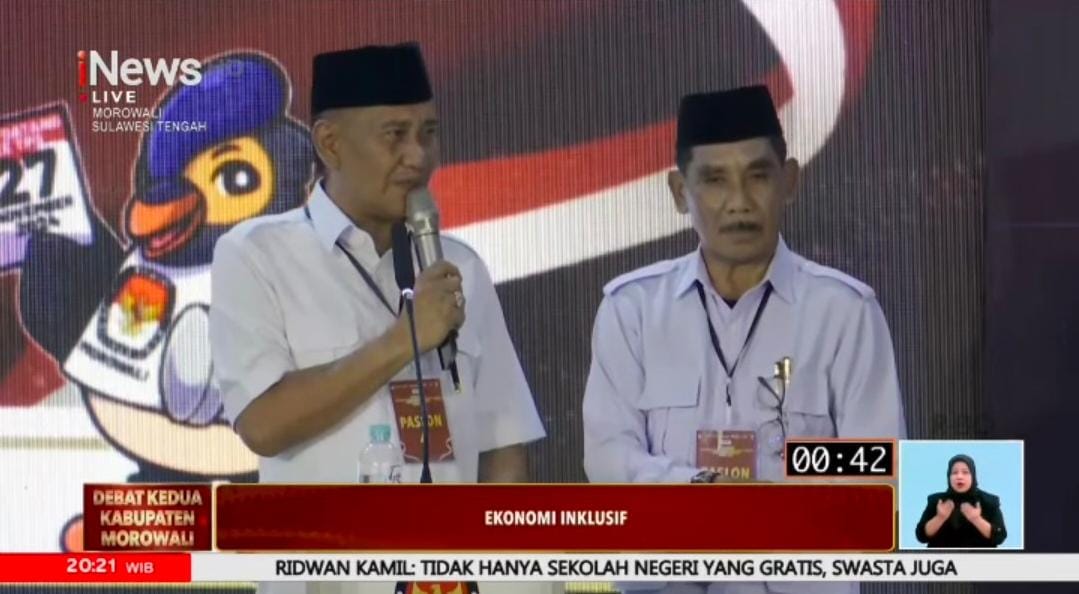 Rachmansyah Ismail dan Harsono Tampil Sempurna di Acara Debat Kandidat Putaran Ke-2 Pilkada Morowali